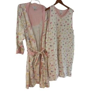 Sara Beth Floral Print Women's Sleepwear Set Size 3X